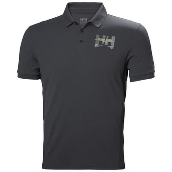 KOSZULKA MĘSKA HELLY HANSEN  UPF40+  RACING POLO 34172  EBONY