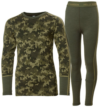 BIELIZNA DZIECIĘCA HELLY HANSEN LIFA MERINO 48179 UTILITY GREEN