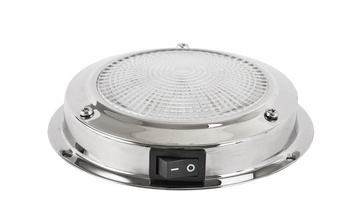 LAMPA KABINOWA LED OKRĄGŁA NIERDZEWNA - LAMPA PODSUFITOWA PLAFON 12V