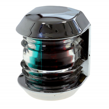 LAMPA NAWIGACYJNA DZIOBOWA DWUSEKTOROWA DO 12m - 12V JUNIOR OBUDOWA CHROMOWANA (W)