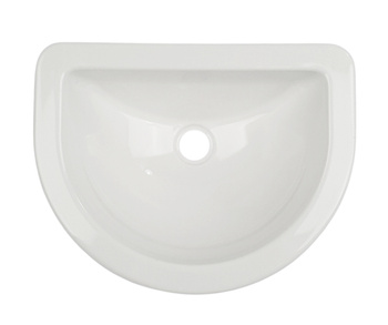 UMYWALKA PÓŁOKRĄGŁA BIAŁA Z POLISTYRENU 360 X 270 MM - idealna do łodzi, jachtu i kampera