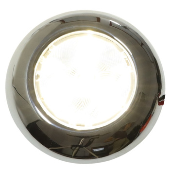 LAMPKA KABINOWA LED, 12-24V, D75MM, KOLOR CIEPŁY, S/S POLEROWANA