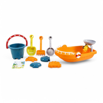 ZESTAW DO PIASKU ŁÓDKA POMARAŃCZOWA