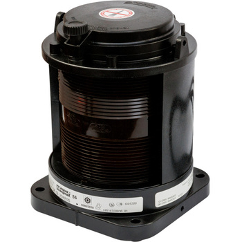 LAMPA NAWIGACYJNA S55 RUFOWA ŻÓŁTA - 24V OBUDOWA CZARNA (F)