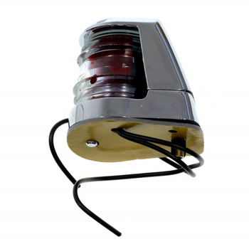 LAMPA NAWIGACYJNA DZIOBOWA DWUSEKTOROWA DO 12m - 12V FAROS OBUDOWA CHROMOWANA (W)