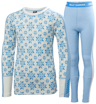 BIELIZNA DZIECIĘCA HELLY HANSEN SET LIFA MERINO 48179 BRIGHT BLUE