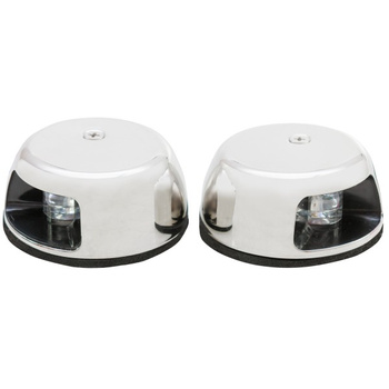 ZESTAW LAMP NAWIGACYJNYCH BURTOWYCH CZERWONA I ZIELONA LED- 12V OBUDOWA STAL NIERDZEWNA