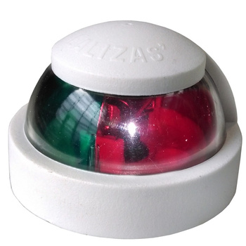 LAMPA NAWIGACYJNA DZIOBOWA DWUSEKTOROWA DO 12m - 12V POWER OBUDOWA BIAŁA POZIOMA