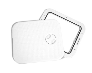 LUK ZAMKNIĘCIE PROSTOKĄTNE PCV WYJMOWANE 316 X 360 MM BIAŁY