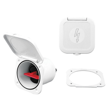 WŁĄCZNIK AKUMULATORA Z POJEMNIKIEM BIAŁY 100A, 500A max.