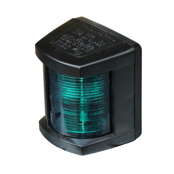 LAMPA NAWIGACYJNA BURTOWA ZIELONA DO 12m - 12V HELLA MARINE OBUDOWA CZARNA (W) (X)