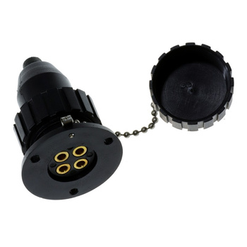 GNIAZDO I WTYCZKA ELEKTRYCZNE PIONOWE 12/24V, 4 PIN, 3A