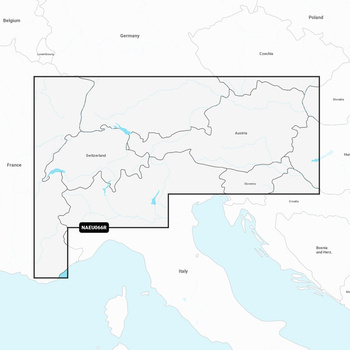 Mapa Navionics+ Regular NAEU066R (Alpy, jeziora i rzeki) na karcie mSD