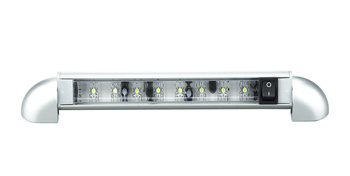 LAMPA KAJUTOWA REGULOWANA 12V SREBRNA