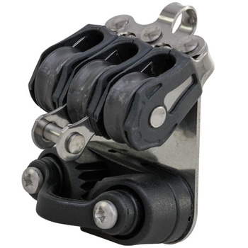 BLOCZEK POTRÓJNY Z KNAGĄ I ZACZEPEM - ROZMIAR 0 - LINA 5MM