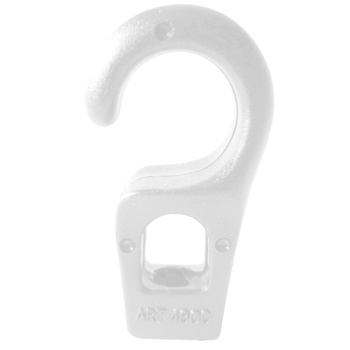 KARABIŃCZYK Z OCZKIEM DO LIN GUMOWYCH 6MM BIAŁY