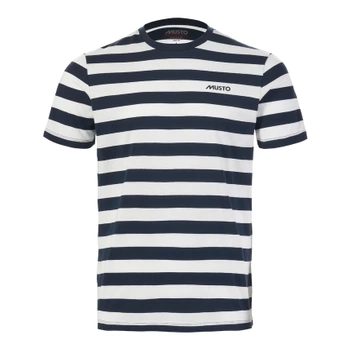 KOSZULKA MĘSKA MUSTO 85011 MEN'S CLASSIC STRIPED SHORT-SLEEVE T-SHIRT