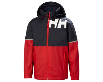 HELLY HANSEN KURTKA DZIECIĘCA PRZECIWDESZCZOWA (41686) JUNIOR PURSUIT JACKET GRANATOWO-CZERWONA