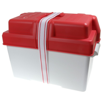 POJEMNIK AKUMULATORA WEW. L323xW184xH210 BIAŁO-CZERWONY