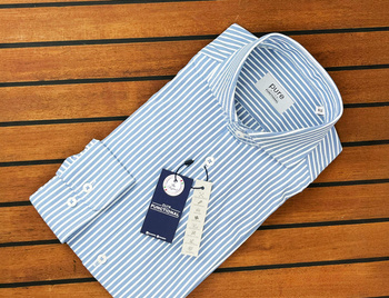 KOSZULA MĘSKA HATICO PURE  E21303 SRIPED