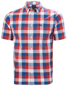 KOSZULA MĘSKA HELLY HANSEN FJORD QD SS SHIRT 2.0 RED / DEEP FJORD (34220)