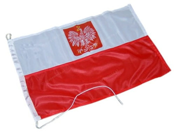 BANDERA POLSKI RP 30 X 45 CM POLIESTER BEZ ORZEŁKA