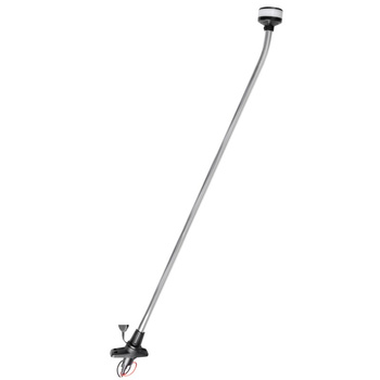 LAMPA NAWIGACYJNA NA MASZCIE 109 CM BIAŁA 360 KOTWICZNE LED - 12V OBUDOWA CZARNA Z GNIAZDEM