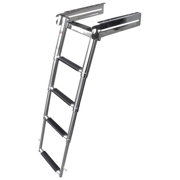 DRABINKA 4-STOPNIOWA, TELESKOPOWA, L420, W320, H94, STAL NIERDZEWNA, KASETA OTWARTA, PODWIESZANA