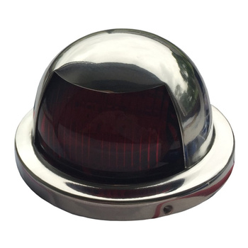 LAMPA NAWIGACYJNA BURTOWA CZERWONA LED - 12V 57MM, OBUDOWA STAL NIERDZEWNA