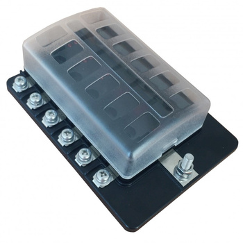 TERMINAL Z BEZPIECZNIKAMI, 12 WEJŚĆ, ZE WSKAŹNIKAMI LED, TYP BOLT