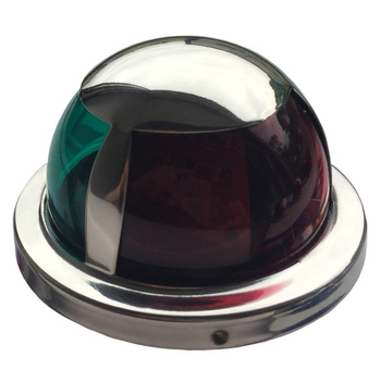 LAMPA NAWIGACYJNA DZIOBOWA DWUSEKTOROWA LED - 12V 72MM, OBUDOWA STAL NIERDZEWNA