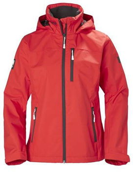 HELLY HANSEN KURTKA DAMSKA (33899) W CREW HOODED JACKET PRZECIWDESZCZOWA CZERWONA