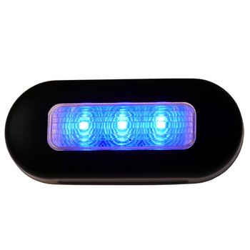 LAMPKA LED COURTESY CZARNA, 12V, L76, W32MM, KOLOR NIEBIESKI