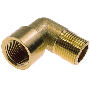 KOLANKO NYPLOWE 90 BRASS M/F 1/4"