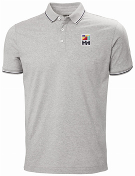 KOSZULKA MĘSKA HELLY HANSEN  JERSEY POLO 34300 GREY MELANGE