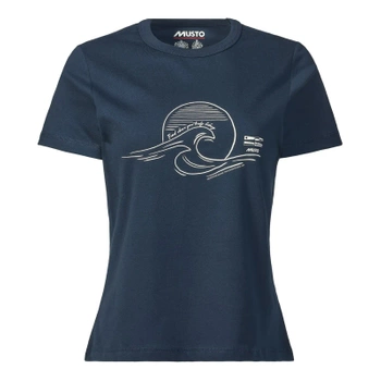 KOSZULKA DAMSKA  MUSTO T-SHIRT MARINA GRAPHIC (82371)  NAVY