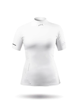 KOSZULKA DAMSKA ZHIK UPF50+ ECO SPANDEX SHORT SLEEVE TOP BIAŁA