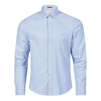 KOSZULA MĘSKA MUSTO (82138) ESSENTIAL LONG-SLEEVE OXFORD SHIRT NIEBIESKA