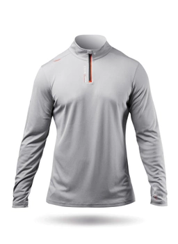 KOSZULKA MĘSKA  ZHIK  UPF 50+ UVACTIVE  1/4 ZIP ATP-0080-M  GREY