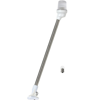 LAMPA NAWIGACYJNA NA MASZCIE 64 CM BIAŁA 360 KOTWICZNE - 12V OBUDOWA BIAŁA SKŁADANA