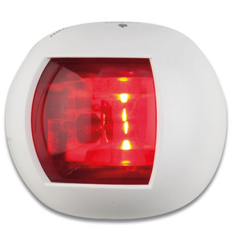 LAMPA NAWIGACYJNA BURTOWA CZERWONA LED - 12/24V ORSA PRO, OBUDOWA BIAŁA