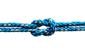 LINA POLIESTROWA 5 MM NIEBIESKA Z SZARĄ KROPKĄ