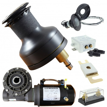 KABESTAN ELEKTRYCZNY - 12V - EVO - 65 AEST - CZARNY - KOMPLET