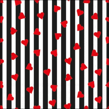 SERWETKI PAPIEROWE 33X33CM SPRINKLED HEARTS SERCA PASY