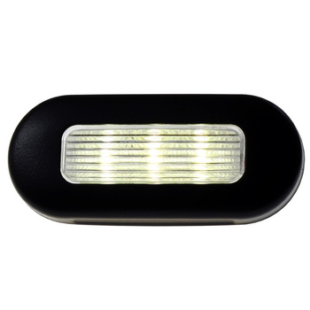 LAMPKA LED COURTESY CZARNA, 12V, L76, W32MM, KOLOR BIAŁY CIEPŁY