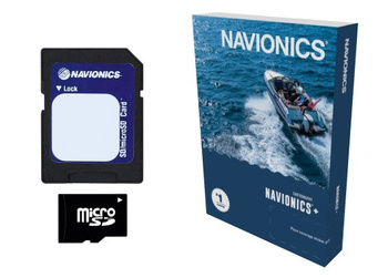 Mapy Navionics+ Regular obszary EMEA na kartach mSD