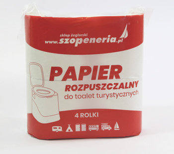 PAPIER TOALETOWY ROZPUSZCZALNY - KPL, 4 SZT BIAŁY