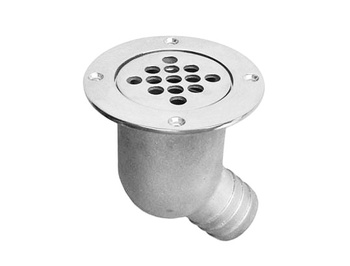 ODPŁYW WODY Z KRATKĄ 92 mm na wąż 38 mm - KRATKA ODPŁYWOWA STAL NIERDZEWNA