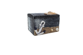 KASETKA DREWNIANA 6X9X6 KOTWICA/MUSZLA/STER/ŻAGIEL GRANAT