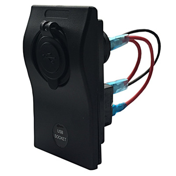 GNIAZDO USB X 2, 5A - PANEL, 60X100MM